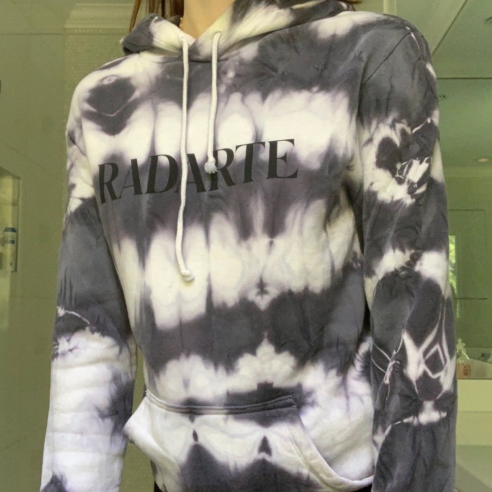 Rodarte grey white tie die hoodie🖤